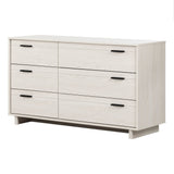 Fynn 6-Drawer Double Dresser, Winter Oak with Metal Handles