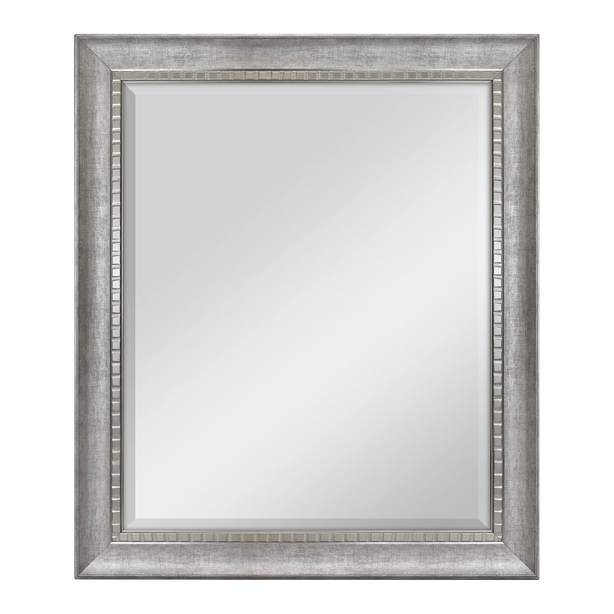 22x28 Inch Slope Mirror, 27.5x33.5 Inch Overall Size, Silver (20564)