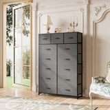 Tall Dresser for Bedroom with 13 Drawers, Storage Dresser Organizer Unit