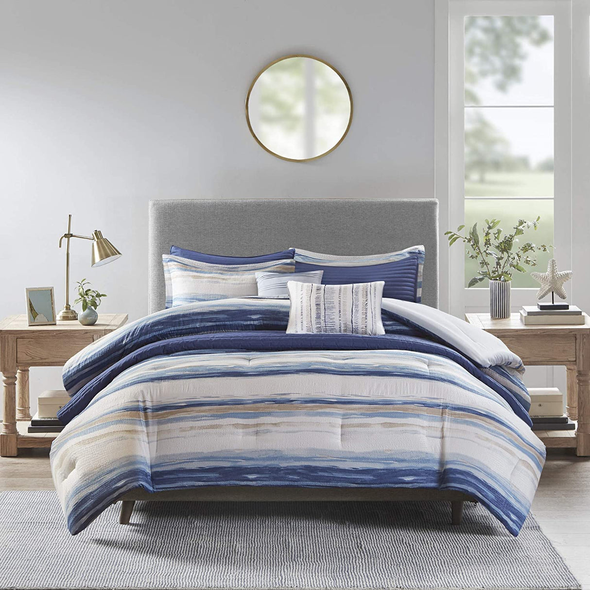 Marina Comforter Quilt Combo Set - Modern Luxury Design, All Season Down