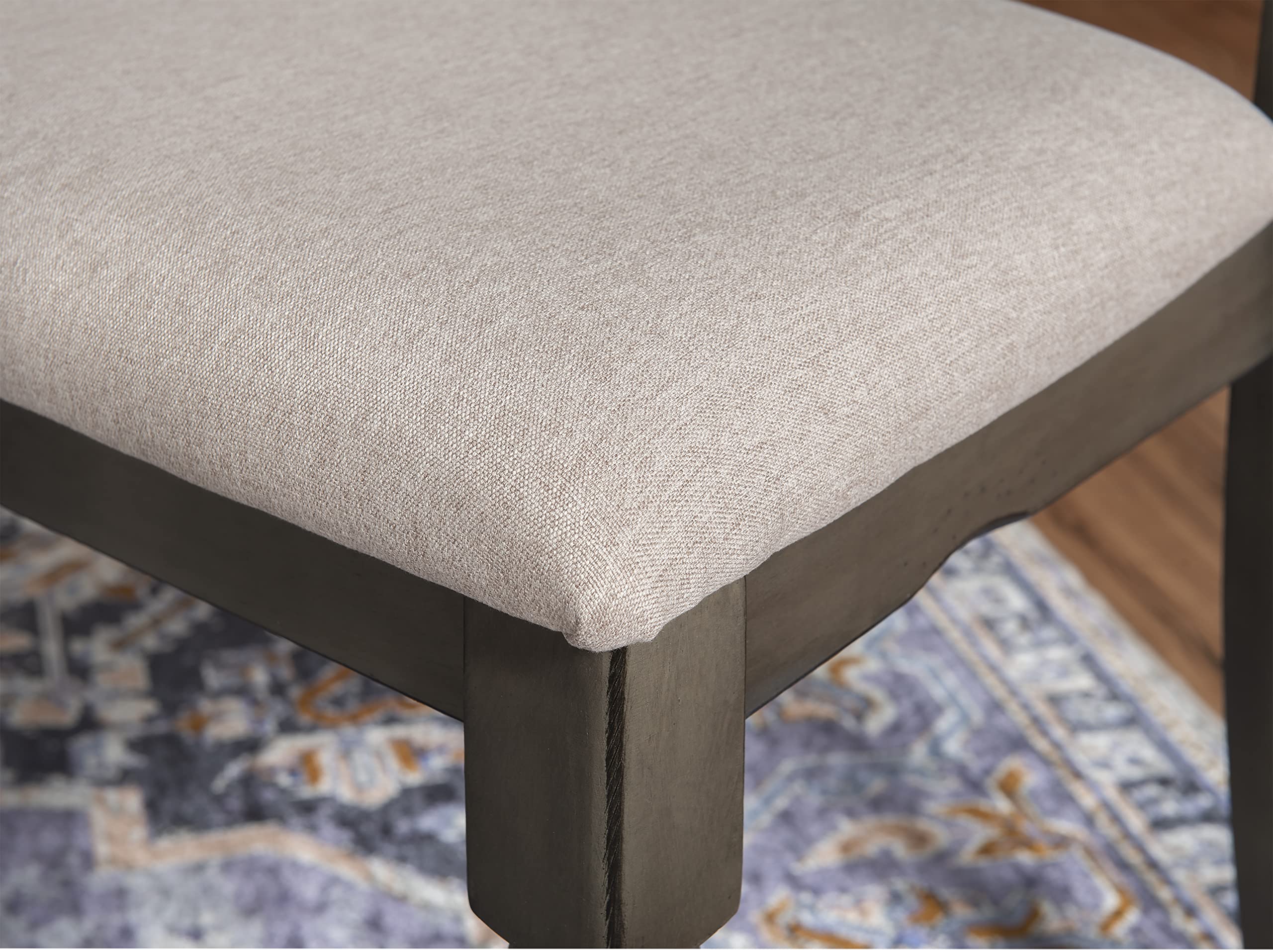 Piece Dining Set with Dark Grey Base and Smokey White Top Includes Dining Table Four