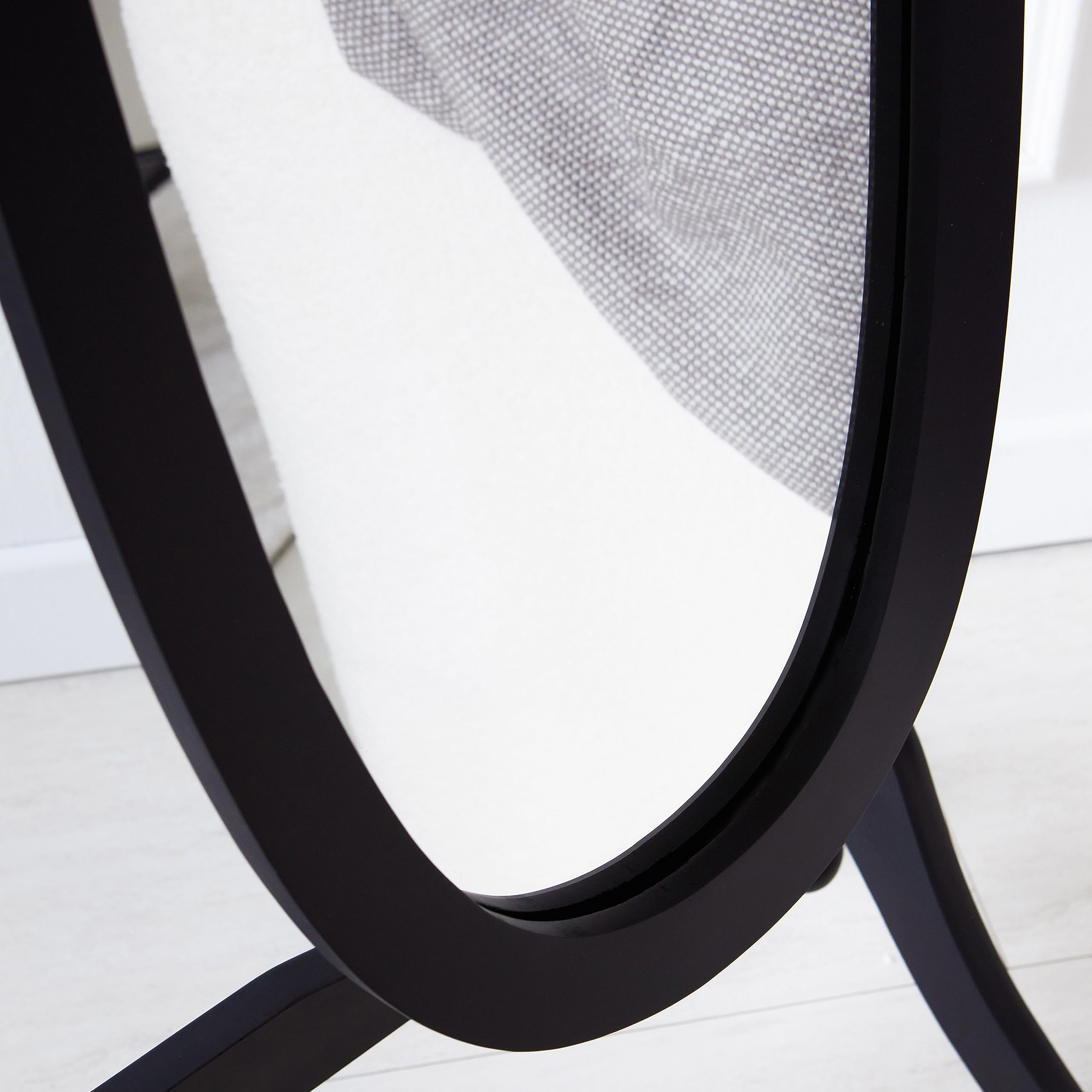 60" Oval Floor Standing Mirror - Antique Wooden Cheval Dressing Mirror