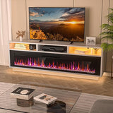 58" Fireplace TV Stand for TVs Up to 65" with 52" Electric Fireplace, TV Console