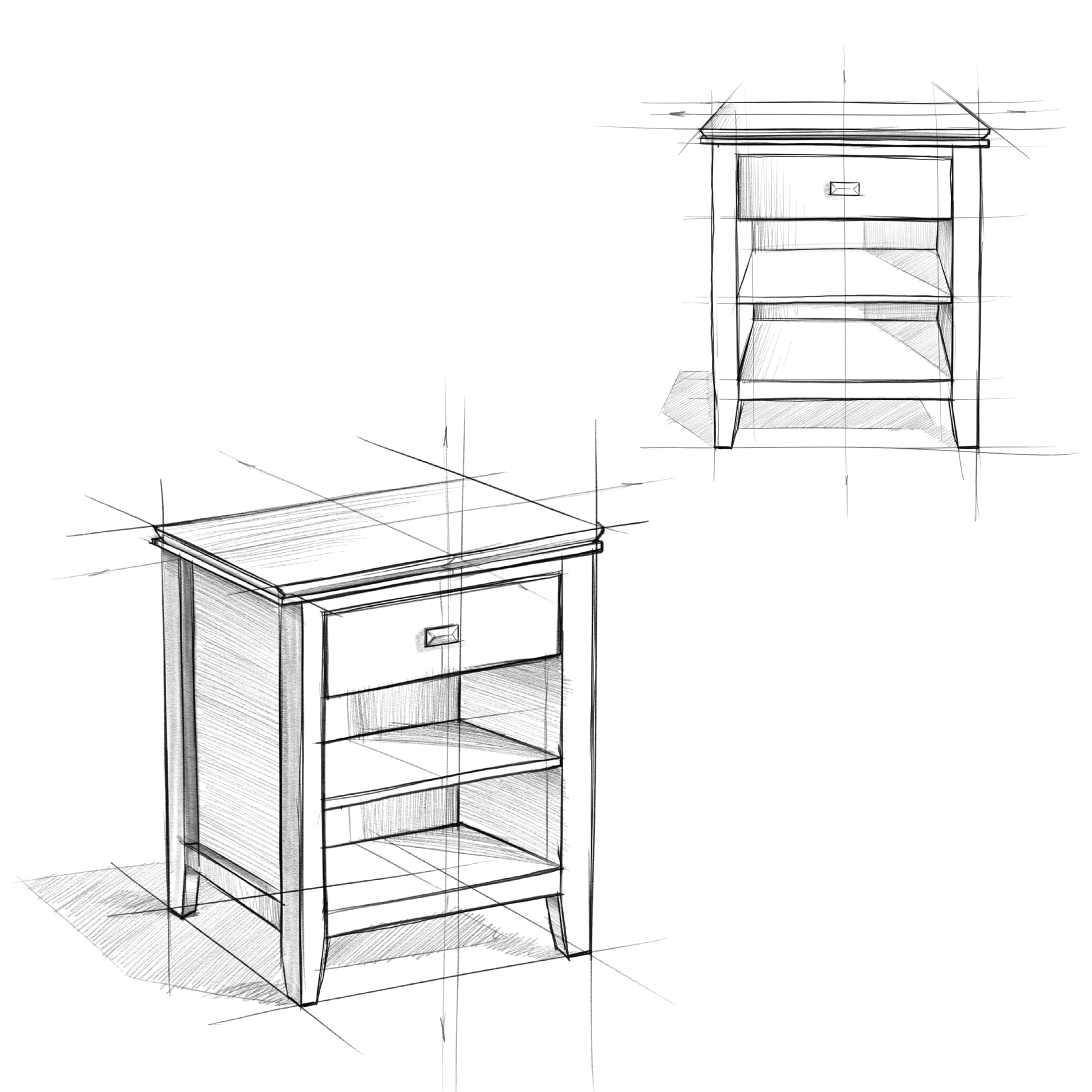 Artisan 24 inches Wide Night Stand, Bedside table