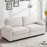 Couch for Living Room,3 Seater Sofa,Linen Fabric Deep Seat Couches with Upholstered