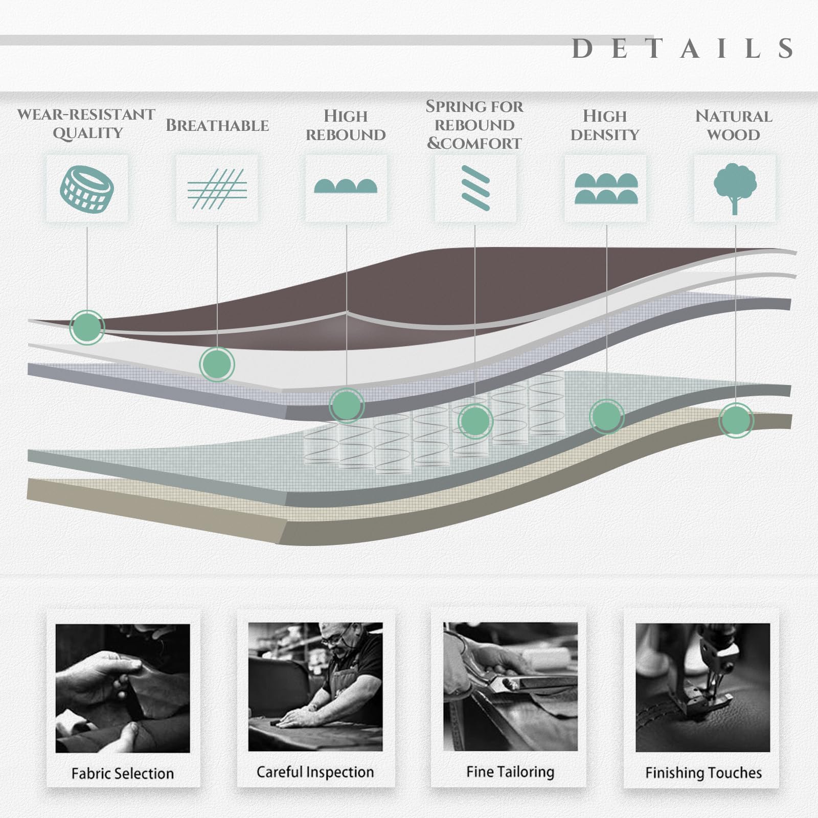 Leather Executive Office Chair - High Back Ergonomic Desk Chair with Flip-Up Arms