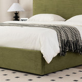 Queen Bed Frame with Storage Drawers - Upholstered Headboard