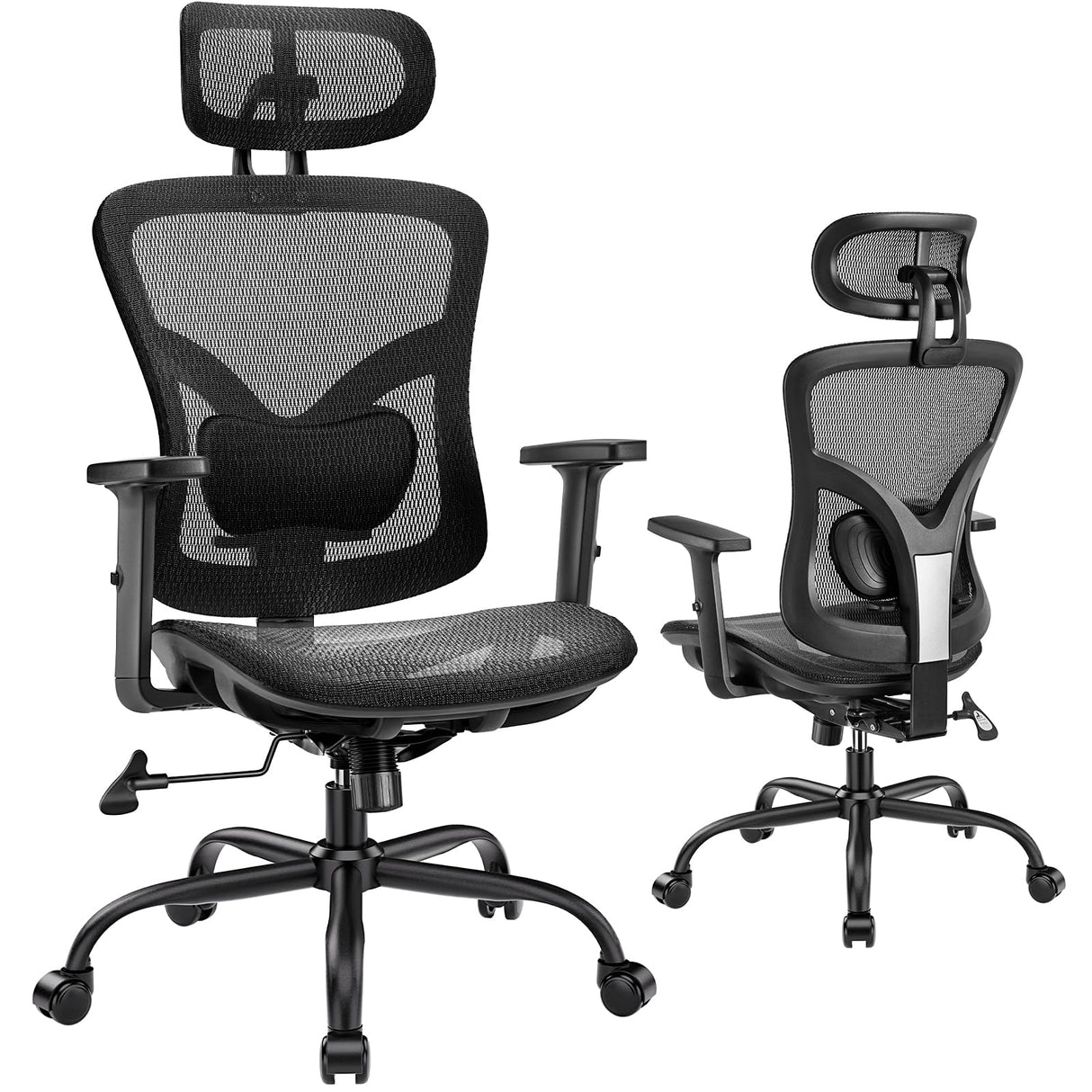 Ergonomic Mesh Office Chair: Mesh Computer Desk Chair with Adjustable Lumbar Support