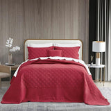 Oversized Cotton Bedspread Queen Size - Real Stitching - Luxury Quilted Bedding Cover