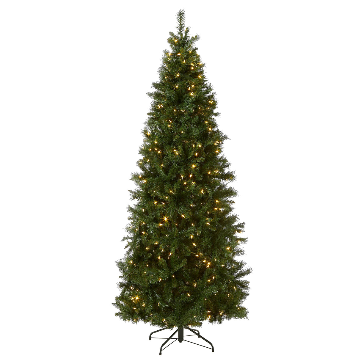 Pre-lit Artificial Christmas Tree | Includes Pre-strung Multi-Color LED Lights and Stand