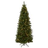 Pre-lit Artificial Christmas Tree | Includes Pre-strung Multi-Color LED Lights and Stand