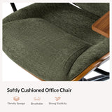 Modern Bentwood Office Chair - Ergonomic Swivel Desk Chair with Adjustable Height