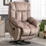 Power Lift Recliner Chair for Elderly- Heavy Duty and Safety Motion Reclining Mechanism-Antiskid Fabric Sofa Living Room Chair with Overstuffed Design, Camel