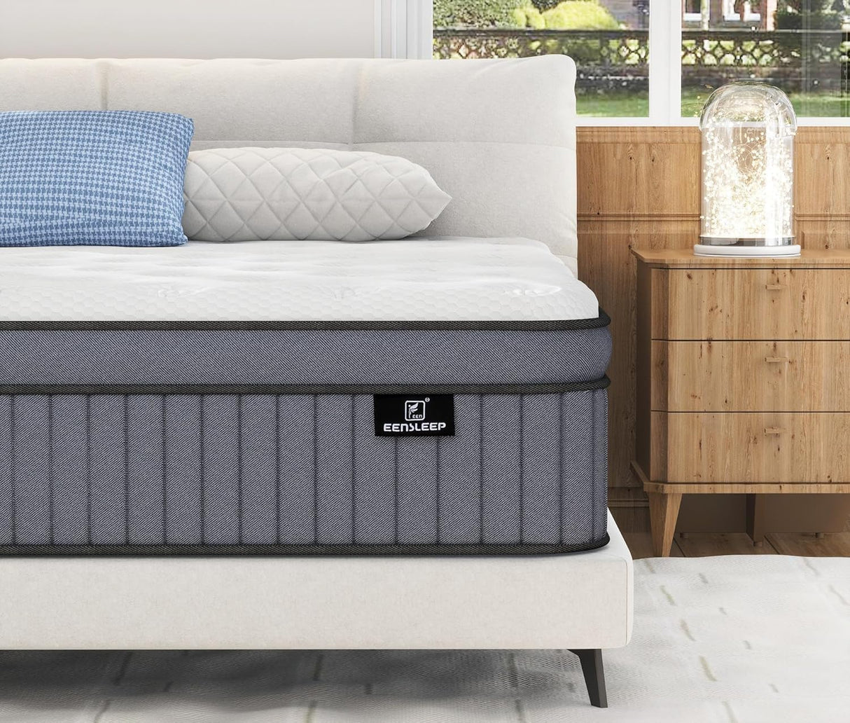 Queen Size Mattress, Upgrade Strengthen 12 Inch Firm Hybrid Queen Mattress in a Box