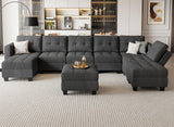 Oversized Modular Sectional Sofa with Reversible Chaise Convertible Sectional Modular