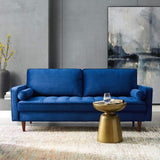 EEI-3764-NAV Valour Performance Velvet Sofa, Navy