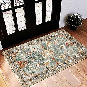 5'x7' Washable Area Rug Vintage Rug Traditional Floor Cover Foldable Thin Rug Kitchen