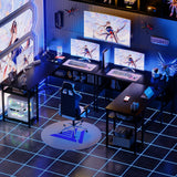 Reversible L Shaped Desk with Magic Power Outlets and USB Charging Ports