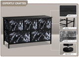 Dresser with 5 Drawers - Storage Chest Organizer Unit with Steel Frame,