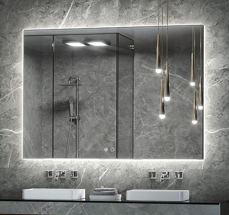 Backlit LED Mirror 42 x 36 Inch Lighted Bathroom Mirror with UL Listed LED Driver,