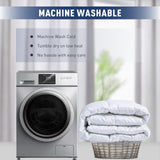 sunflower 100% Cotton Shell King Summer Duvet Insert, White Down Alternative Cotton Comforter, All Season Lightweight 8 Corner Tabs & Soft & Breathable & Noiseless, Thin Version