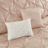 Essentials Room in a Bag Faux Silk Comforter Set-Luxe Diamond Tufting