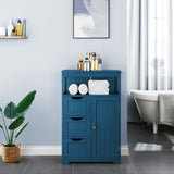 Bathroom Floor Cabinet, Free Standing Wooden Storage Organizer Multiple Tiers Storage