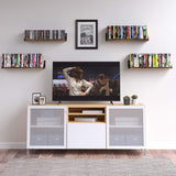 Ponza Wood Floating Shelves for Wall, Rustic Wall Shelves for Living Room