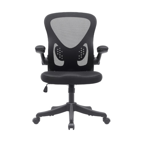 Mesh Task Office Chair with Flip Up Arms. Color: Black, Mid-Back