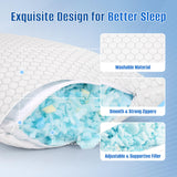 Shredded Memory Foam Pillow for Sleeping, Cooling Bed Pillows Set of 2, Adjustable Pillows for Side