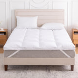 3 Inch White Goose Feather Mattress Topper,King Feather Bed Topper