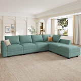 Modular Sofa Sectional L Shaped Couch with Storage Seat, Convertible Modular Sectional