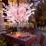 Trees Indoor Decor: Handmade Natural Fake Cherry Blossom Pink Tree Outdoor for Party