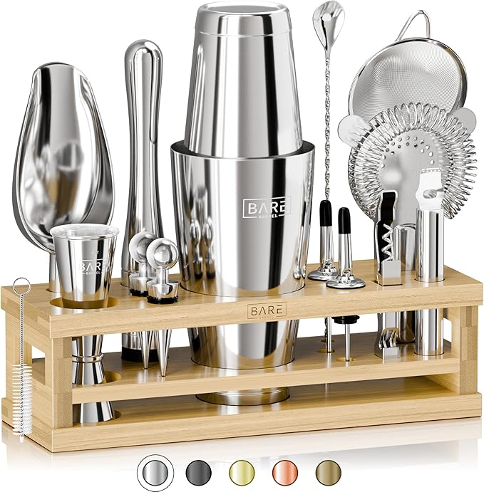 Mixology Bartender Kit Bar Set | 16-Piece Cocktail Shaker Set | Martini Barware Mixing