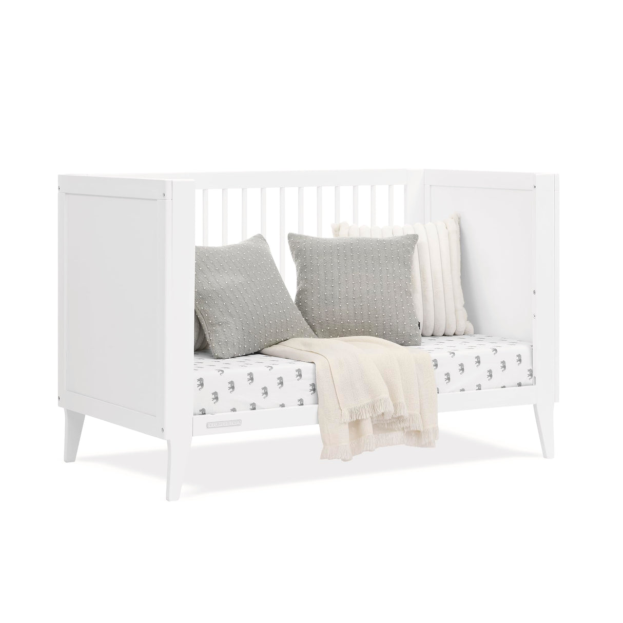 Ollie 4-in-1 Convertible Crib - Greenguard Gold Certified, Bianca White