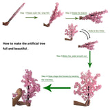 Artificial Cherry Blossom Trees Handmade Light Pink Tree Indoor Outdoor Home Office Party Wedding (4FT Tall/1.2M)