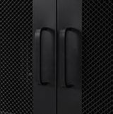 Crea Metal Mesh 2-Door Accent Cabinet, Black
