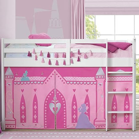 JoJo Siwa Loft Bed Tent - Curtain Set for Low Twin Loft Bed (Bed Sold Separately)