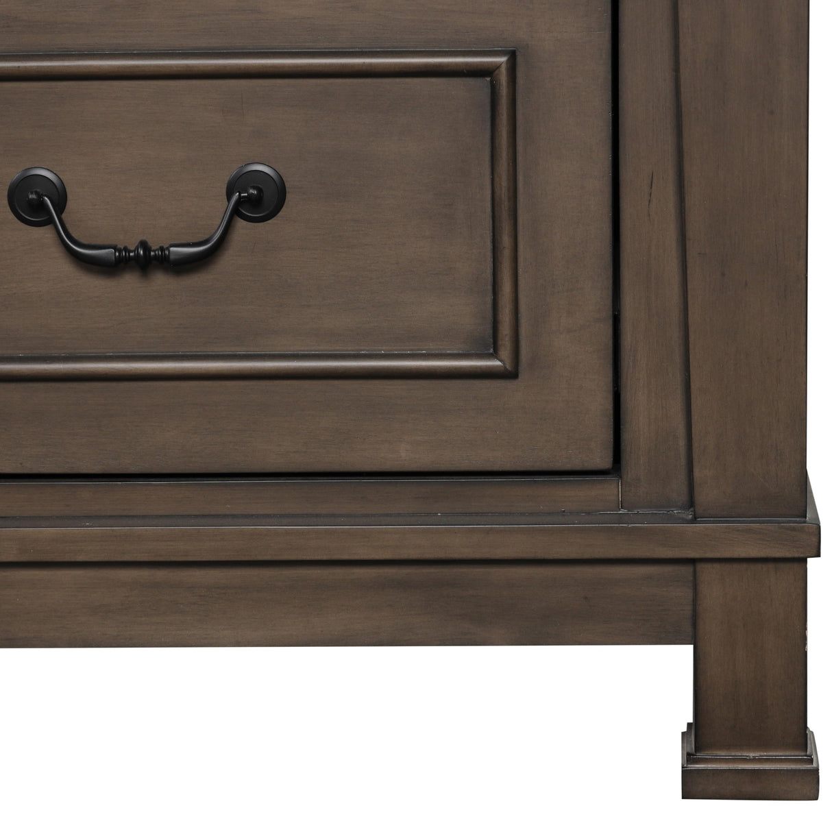 Thorne Transitional Solid Wood 3-Drawer Nightstand with USB and Felt-Lined Top & Cedarwood-Lined Bottom Storage, Bedside Table, Minimal Assembly Needed for Bedroom, Dark Walnut