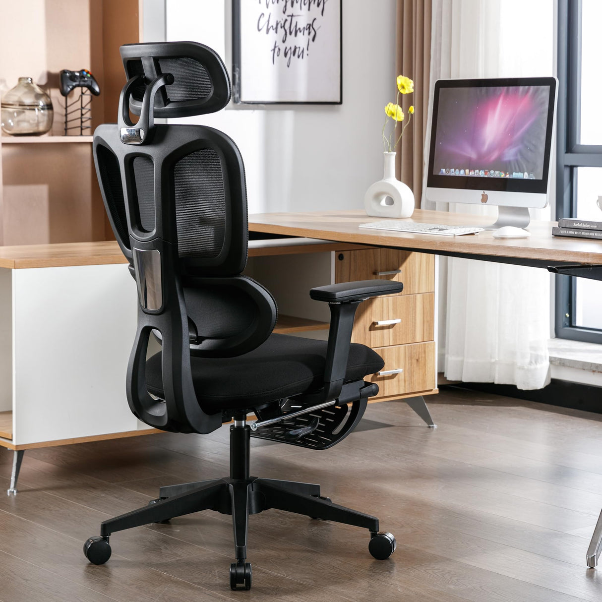 Office Chair with 4D Adjustable Armrest，High Back Desk Computer Chair