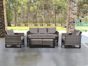 6 Piece Patio Furniture All Weater Wicker Outdoor Sectional Sofa,High Back Patio Chairs