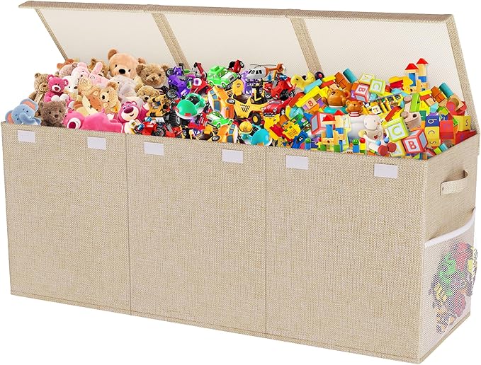 Toy Box, Collapsible Sturdy Kids Toy Chest for Boys, Girls, 41"x14"x16" Storage Organizer