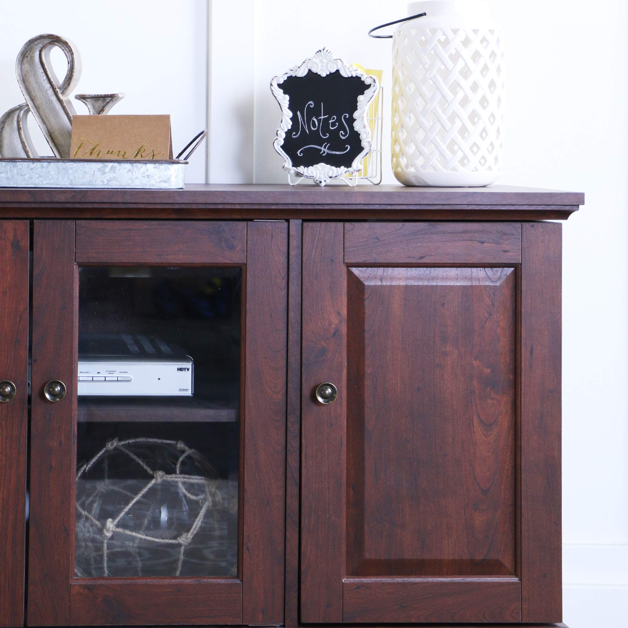 Traditional Wood Universal TV Stand with Storage Cabinets for TV's up to 65"