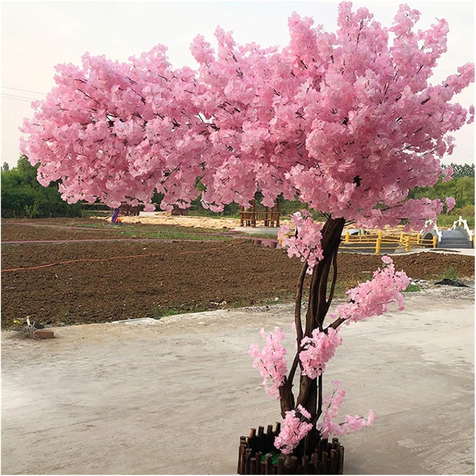 1.2x1m, Artificial Cherry Blossom Tree Handmade Silk Flower Decoration