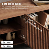 94.5" Mid-Century Modern Walnut TV Stand for TVs up to 80"