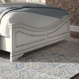 Magnolia Manor King Upholstered Bed - Antique White Tufted Chenille