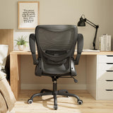 Office Chair, Ergonomic Desk Chair with Adjustable Lumbar Support and Flip up Armrest