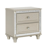 Abney 2-Drawer Nightstand, Champagne