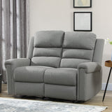 2 Seater Recliner Sofa with Manual Pull Tab, Fabric Reclining Sofa, RV Couch, Home