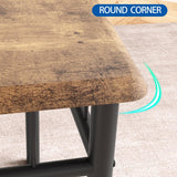 Compact Dining Table Set for 4 - Rustic Brown